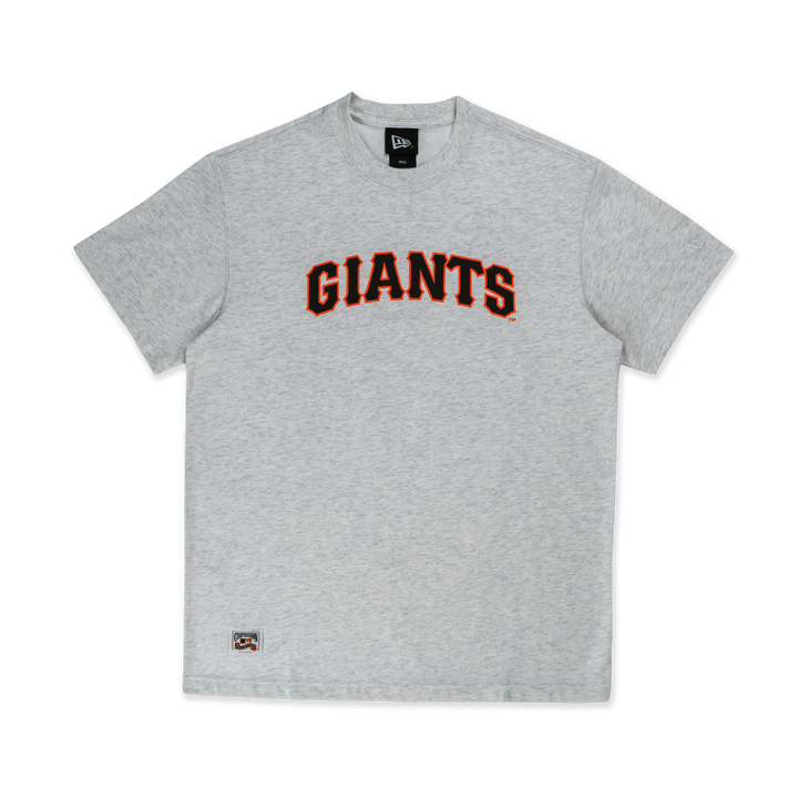 NEW ERA เสื้อยืดแขนสั้น รุ่น MLB SAN FRANCISCO GIANTS COOPERSTOWN LIGHT HEATHER GRAY SHORT SLEEVE T-SHIRT