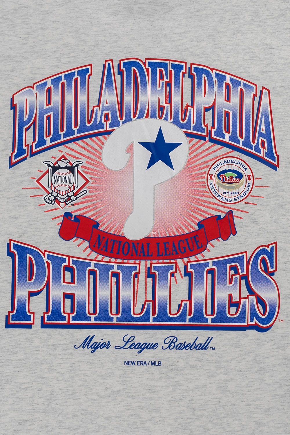 NEW ERA เสื้อยืดแขนสั้น รุ่น MLB PHILADELPHIA PHILLIES COOPERSTOWN LIGHT HEATHER GRAY SHORT SLEEVE T-SHIRT