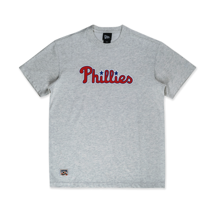 NEW ERA เสื้อยืดแขนสั้น รุ่น MLB PHILADELPHIA PHILLIES COOPERSTOWN LIGHT HEATHER GRAY SHORT SLEEVE T-SHIRT