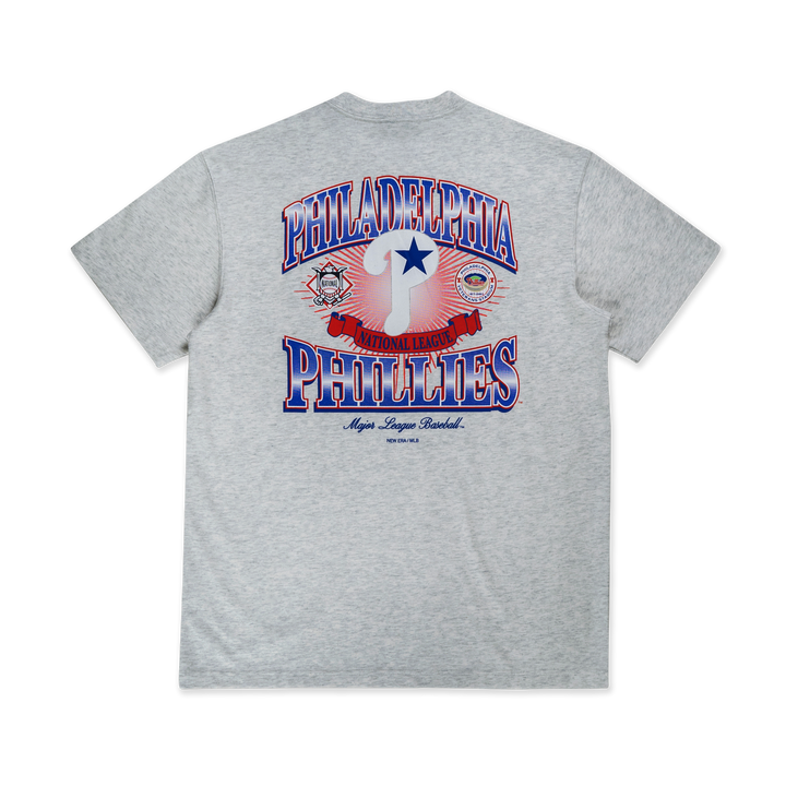 NEW ERA เสื้อยืดแขนสั้น รุ่น MLB PHILADELPHIA PHILLIES COOPERSTOWN LIGHT HEATHER GRAY SHORT SLEEVE T-SHIRT