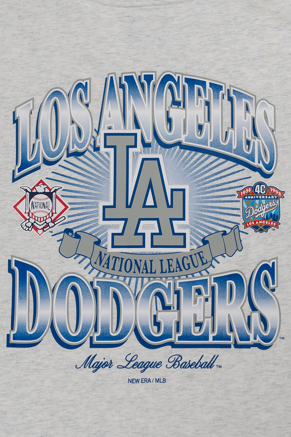 NEW ERA เสื้อยืดแขนสั้น รุ่น MLB LOS ANGELES DODGERS COOPERSTOWN LIGHT HEATHER GRAY SHORT SLEEVE T-SHIRT