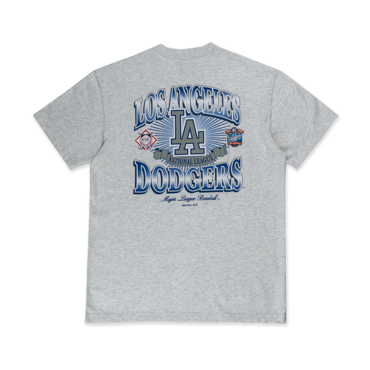 NEW ERA เสื้อยืดแขนสั้น รุ่น MLB LOS ANGELES DODGERS COOPERSTOWN LIGHT HEATHER GRAY SHORT SLEEVE T-SHIRT