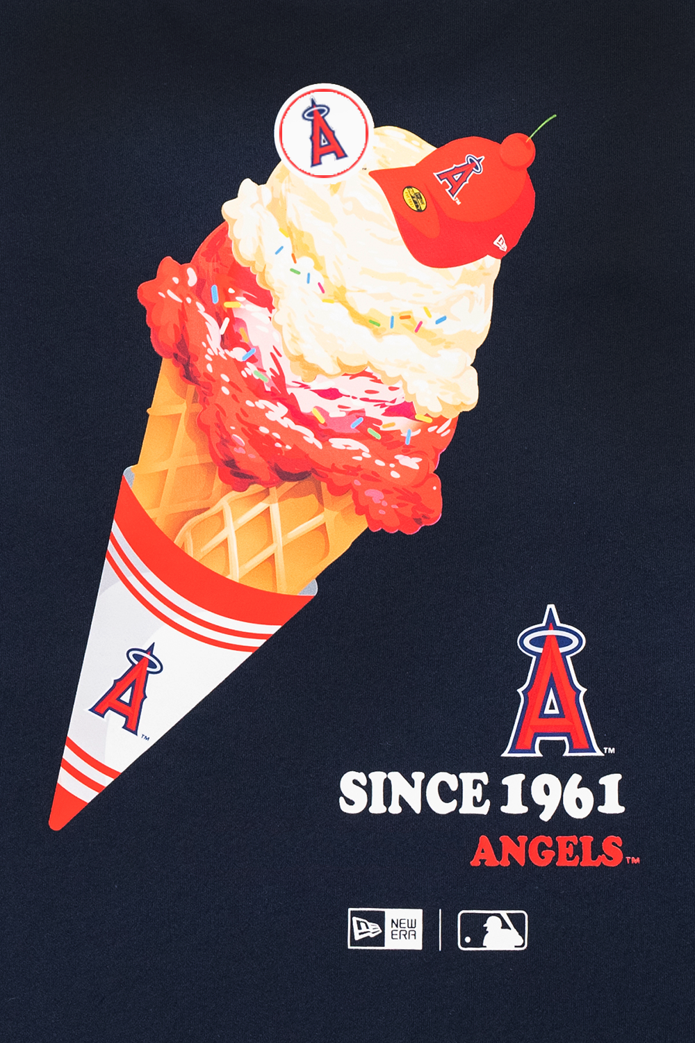 NEW ERA เสื้อยืดแขนสั้น รุ่น LOS ANGELES ANGELS HOME CHEERING NAVY SHORT SLEEVE T-SHIRT