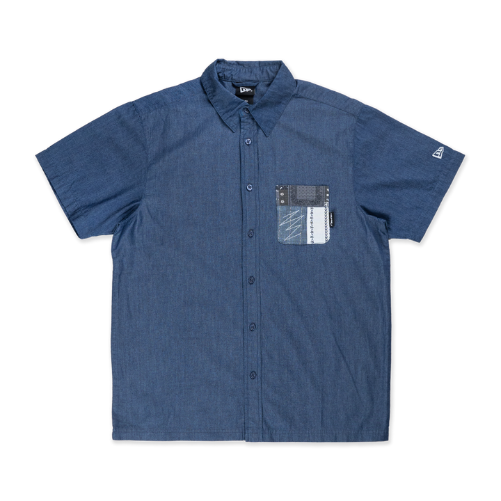 New Era เสื้อเชิ้ตรุ่น New Era Boro Contemporary Navy Woven Shirt