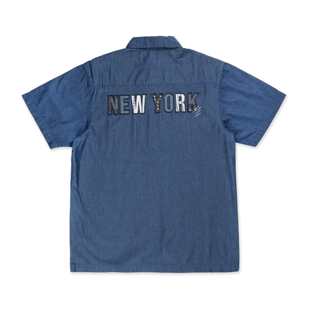 New Era เสื้อเชิ้ตรุ่น New Era Boro Contemporary Navy Woven Shirt