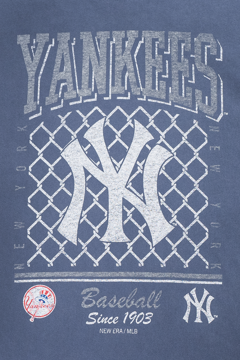 New Era เสื้อยืดแขนสั้นรุ่น New York Yankees Old School Sport AP Navy Oversized Short Sleeve T-Shirt