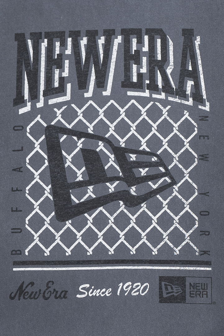 New Era เสื้อยืดแขนสั้นรุ่น New Era Old School Sport AP Graphite Oversized Short Sleeve T-Shirt