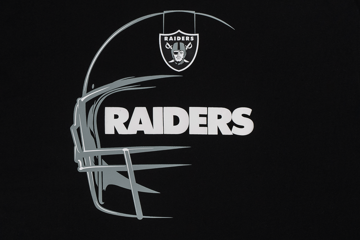 NEW ERA เสื้อยืดแขนสั้น รุ่น LAS VEGAS RAIDERS NFL BLACK OVERSIZED SHORT SLEEVE T-SHIRT