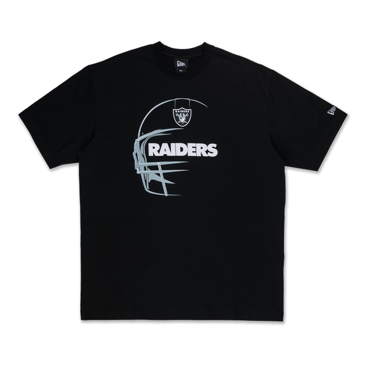 NEW ERA เสื้อยืดแขนสั้น รุ่น LAS VEGAS RAIDERS NFL BLACK OVERSIZED SHORT SLEEVE T-SHIRT