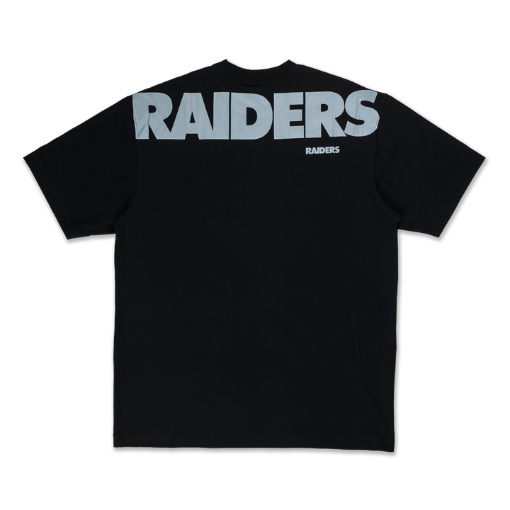 NEW ERA เสื้อยืดแขนสั้น รุ่น LAS VEGAS RAIDERS NFL BLACK OVERSIZED SHORT SLEEVE T-SHIRT