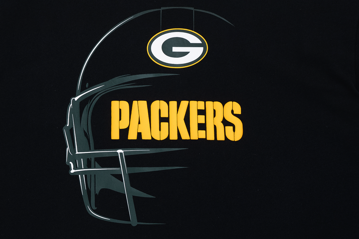 NEW ERA เสื้อยืดแขนสั้น รุ่น GREEN BAY PACKERS NFL BLACK OVERSIZED SHORT SLEEVE T-SHIRT