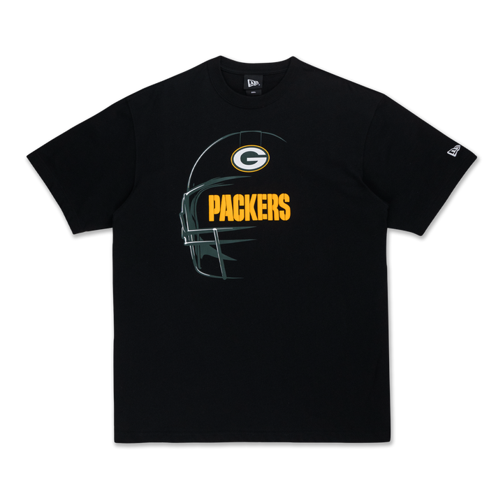 NEW ERA เสื้อยืดแขนสั้น รุ่น GREEN BAY PACKERS NFL BLACK OVERSIZED SHORT SLEEVE T-SHIRT