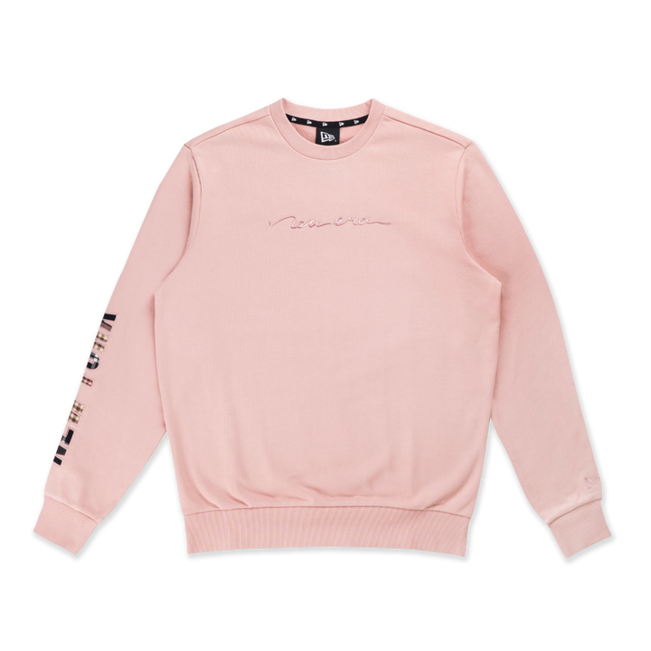 New Era เสื้อสเวตเชิ้ตรุ่น New Era Preppy Dirty Pink Crew Neck Sweatshirt