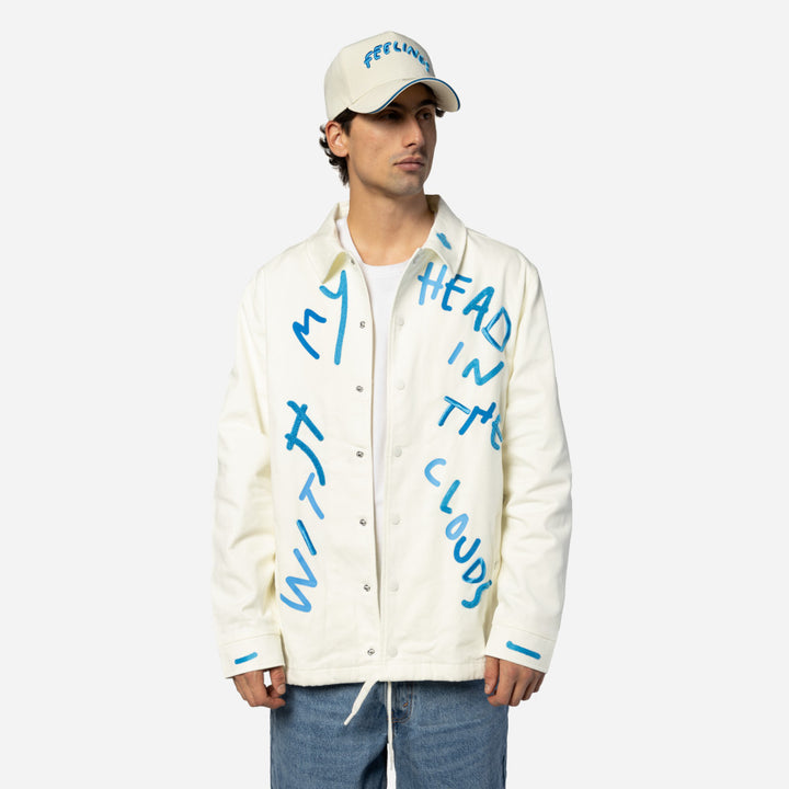 New Era เสื้อแจ็คเก็ตรุ่น Ricardo Luevanos Ricardo Luevanos 2024 Chrome White Coach Jacket Apparel