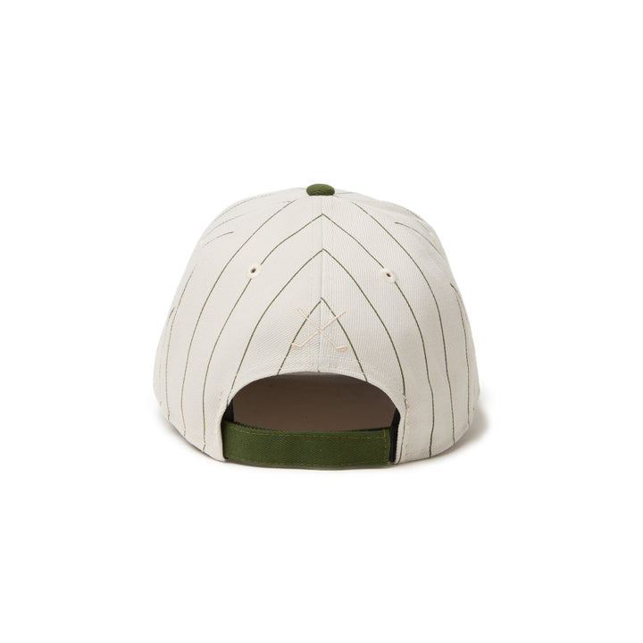 New Era หมวกรุ่น New Era Pinstripe White and Camel 9FORTY Velcro Strap Cap