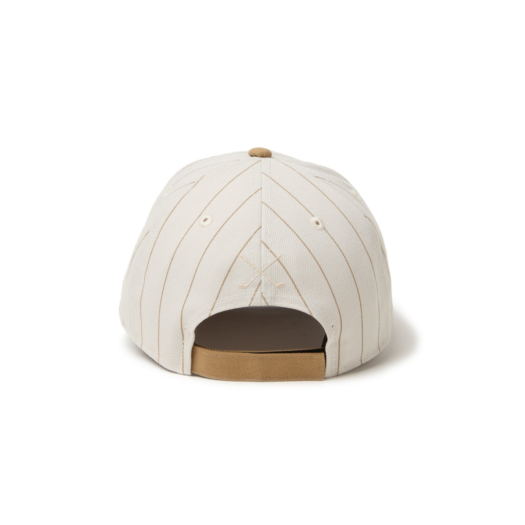 New Era หมวกรุ่น New Era Pinstripe White and Green 9FORTY Velcro Strap Cap