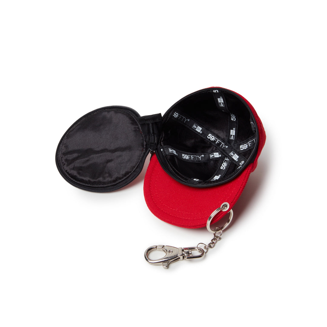 New Era กระเป๋าพร้อมพวงกุญแจรุ่น New Era Core Black And Scarlet Key Chain Eco Bag