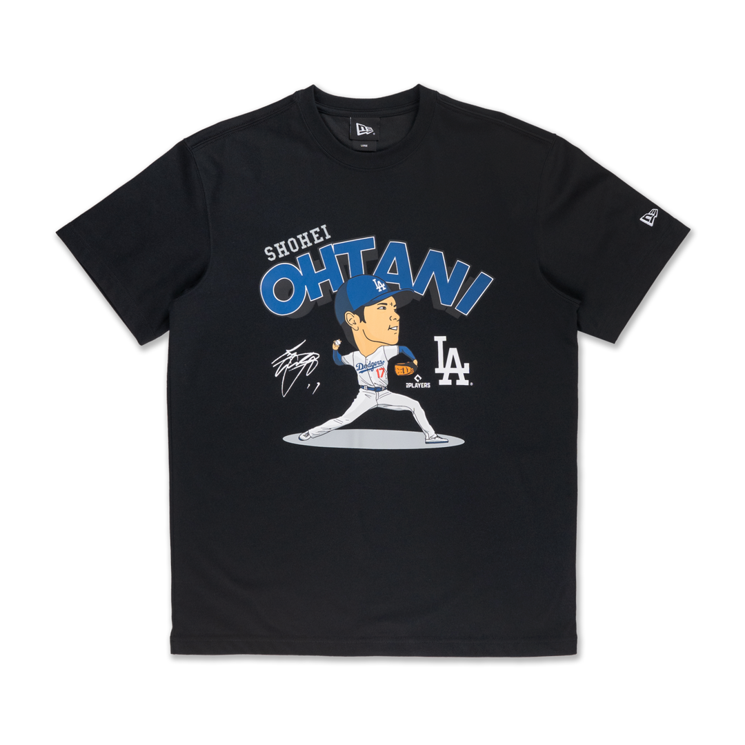 New Era เสื้อยืดแขนสั้นรุ่น Los Angeles Dodgers Mlb Ohtani 004 Black Short Sleeve Tee