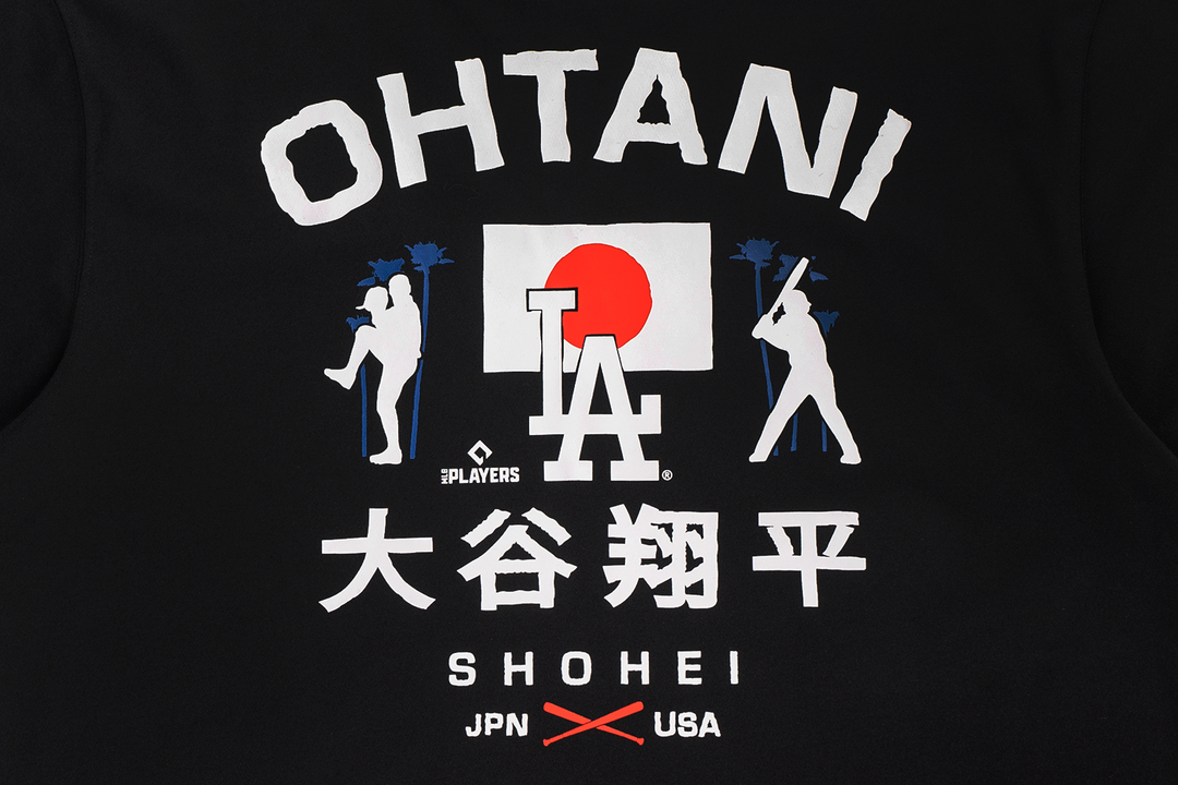 New Era เสื้อยืดแขนสั้นรุ่น Los Angeles Dodgers Mlb Ohtani 002 Black Short Sleeve Tee