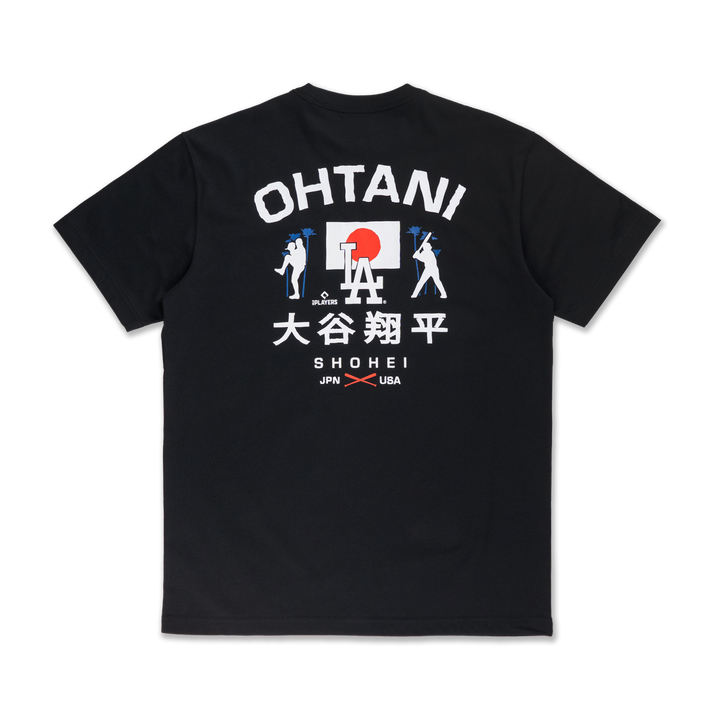 New Era เสื้อยืดแขนสั้นรุ่น Los Angeles Dodgers Mlb Ohtani 002 Black Short Sleeve Tee