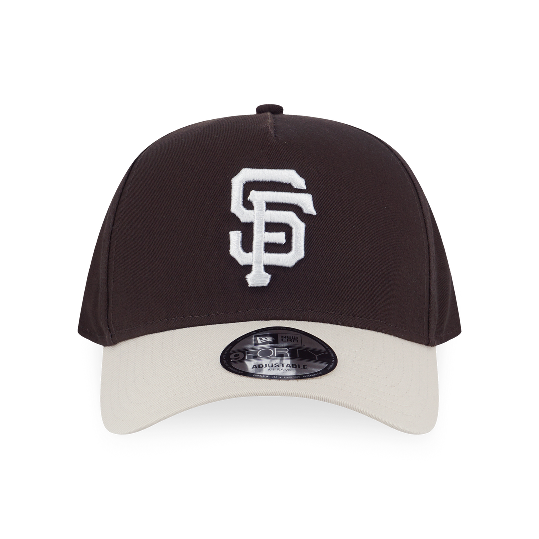 New Era หมวกรุ่น San Francisco Giants Surreal Nature 2Tone Light Cream Visor Chocolate 9FORTY A-Frame Cap