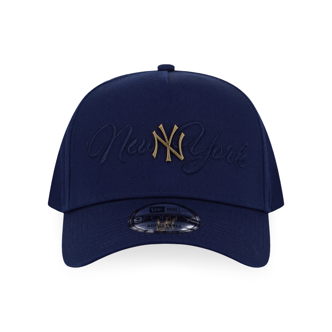 New Era หมวกรุ่น New York Yankees MLB Metal Crest Oceanside Blue 9FORTY A-Frame Cap