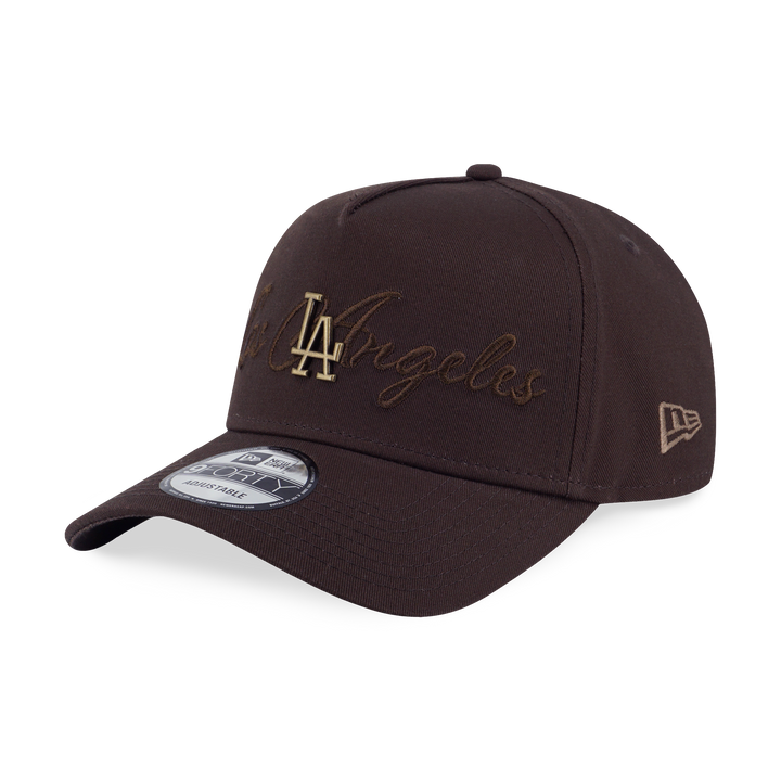 New Era หมวกรุ่น Los Angeles Dodgers MLB Metal Crest Chocolate 9FORTY A-Frame Cap