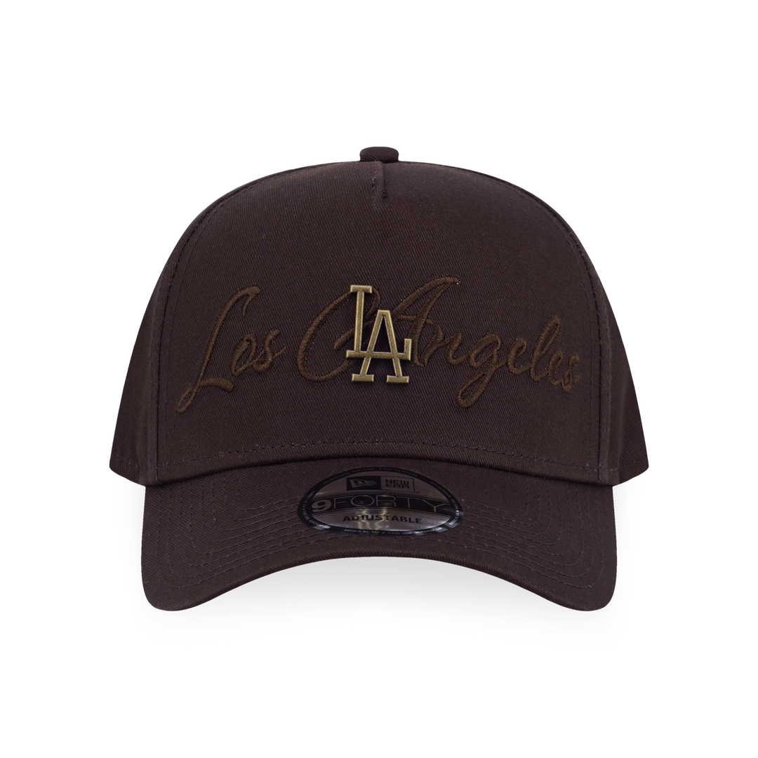 New Era หมวกรุ่น Los Angeles Dodgers MLB Metal Crest Chocolate 9FORTY A-Frame Cap