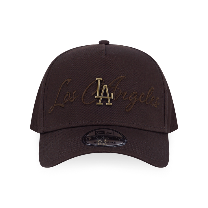 New Era หมวกรุ่น Los Angeles Dodgers MLB Metal Crest Chocolate 9FORTY A-Frame Cap