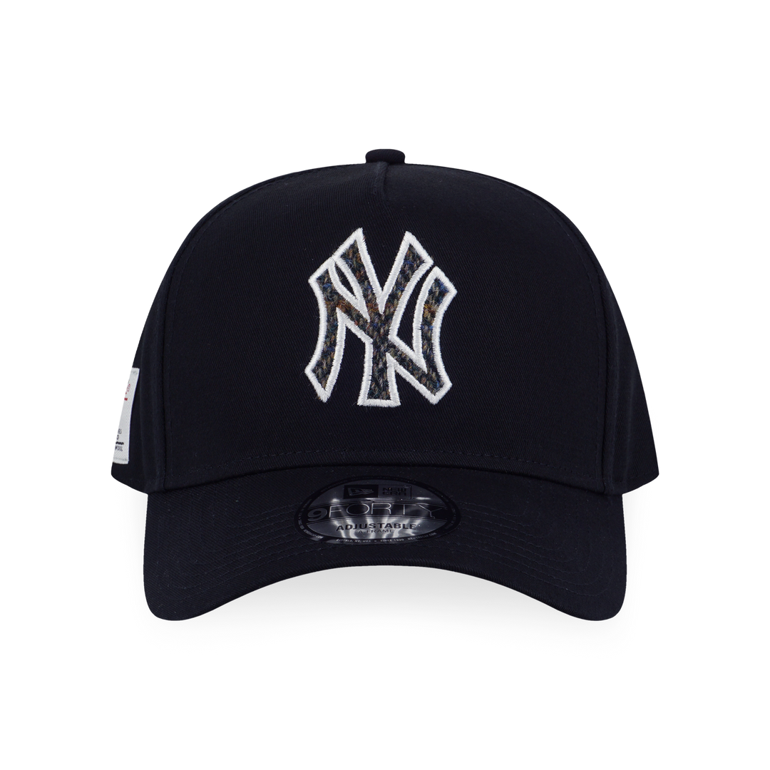 New Era หมวกรุ่น New York Yankees Harris Tweed Black 9FORTY Adjustable Fit Cap