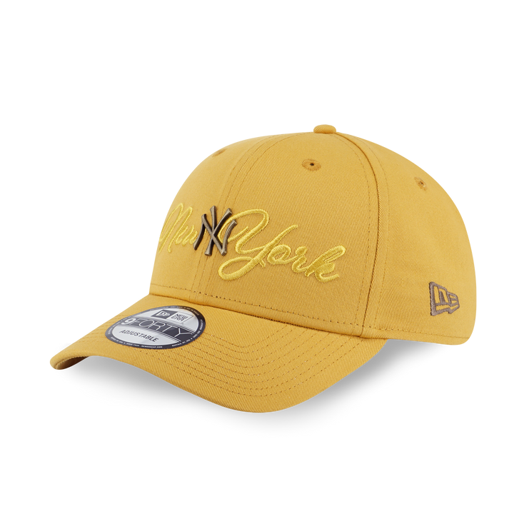 New Era หมวกรุ่น New York Yankees MLB Metal Crest Yellow Mustard 9FORTY Cap