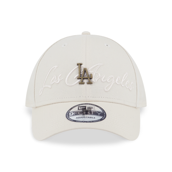 New Era หมวกรุ่น Los Angeles Dodgers MLB Metal Crest Light Cream 9FORTY Cap