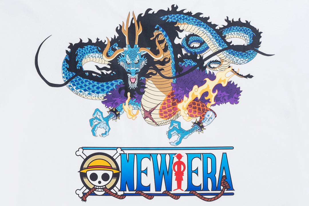 New Era เสื้อยืดแขนสั้นรุ่น New Era x One Piece Gear 5 Fish Fruit White Short Sleeve Tee