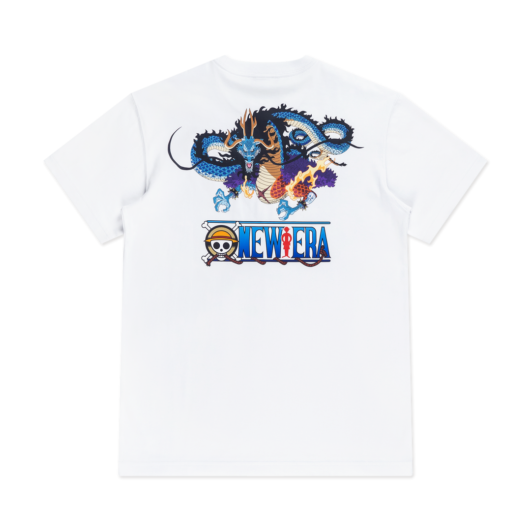 New Era เสื้อยืดแขนสั้นรุ่น New Era x One Piece Gear 5 Fish Fruit White Short Sleeve Tee