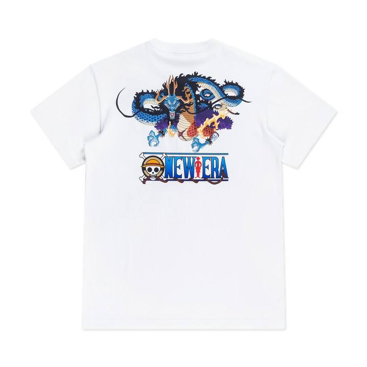 New Era เสื้อยืดแขนสั้นรุ่น New Era x One Piece Gear 5 Fish Fruit White Short Sleeve Tee