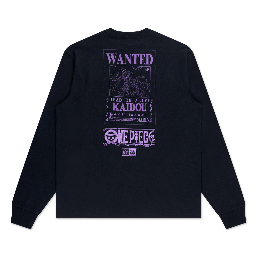 New Era เสื้อยืดแขนยาวรุ่น New Era x One Piece Gear 5 Kaido Black Long Sleeve Tee