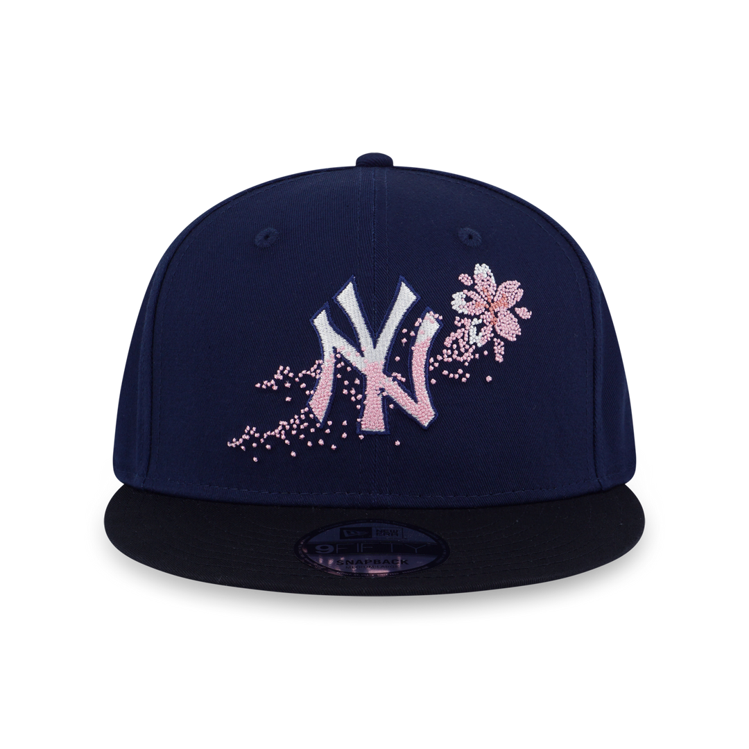 New Era หมวกรุ่น New York Yankees Floral 2-Tone Black Visor Oceanside Blue 9Fifty Cap