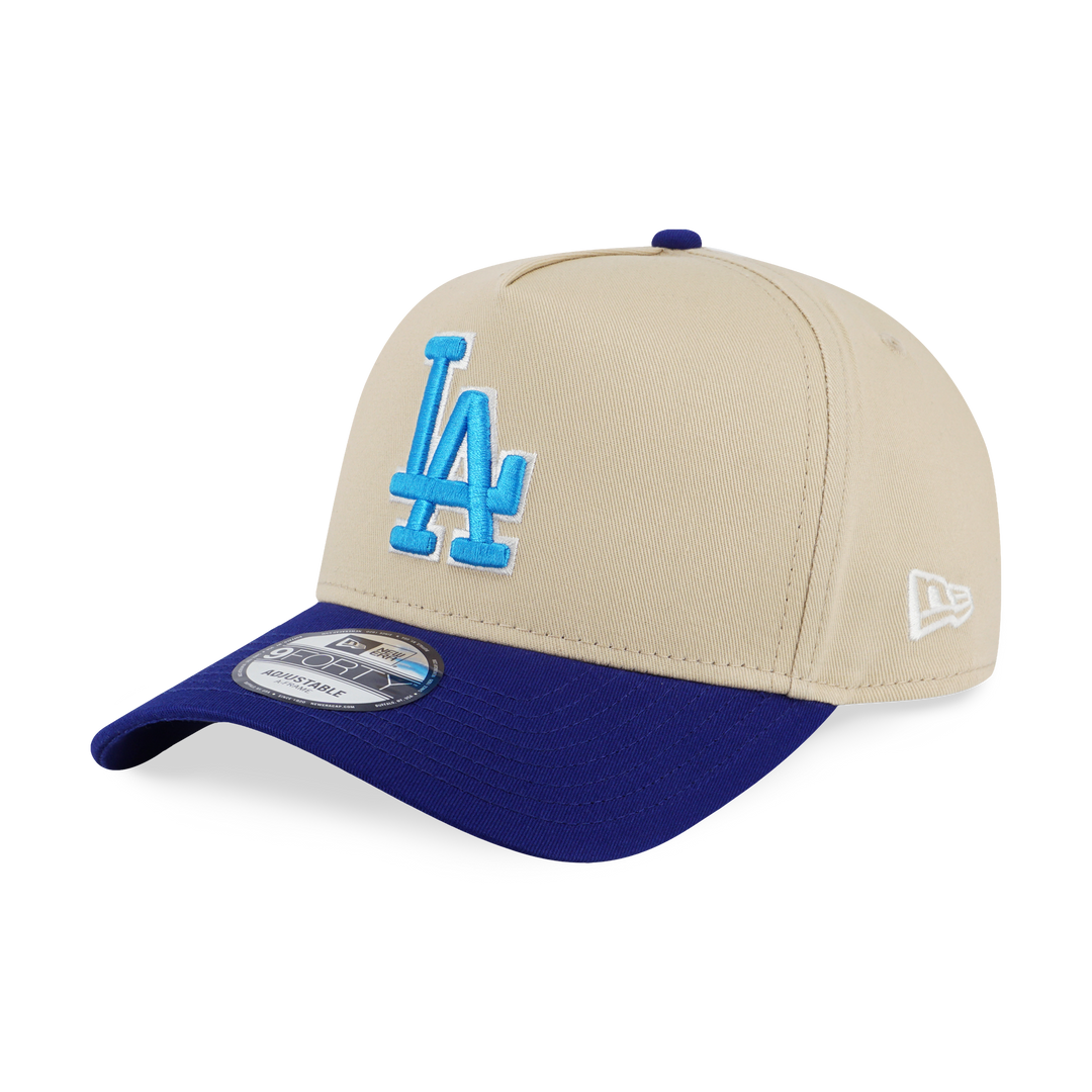 New Era หมวกรุ่น Los Angeles Dodgers City Side Patch 2-Tone Dark Royal Visor Vegas Gold 9FORTY A-Frame Cap