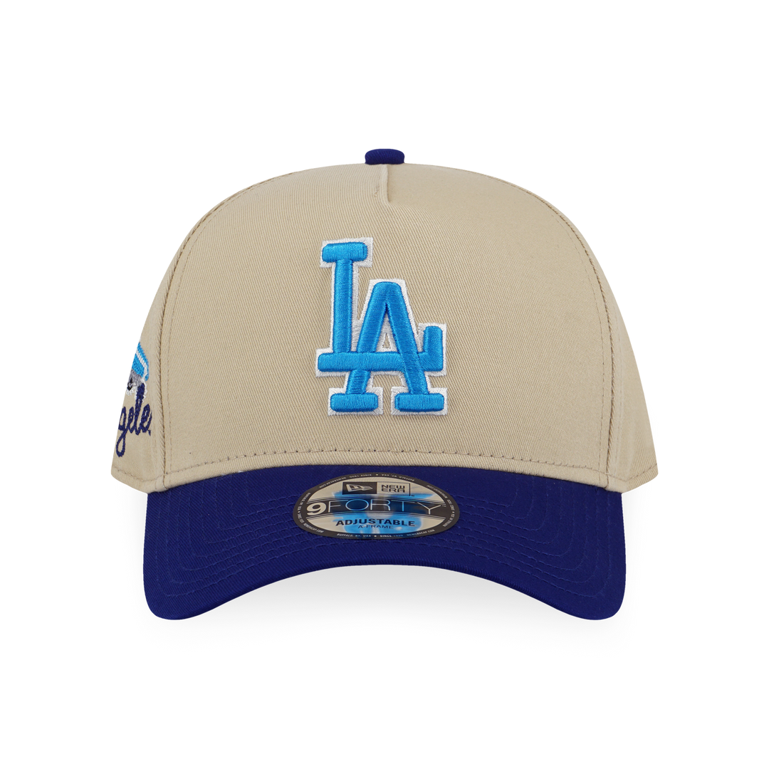 New Era หมวกรุ่น Los Angeles Dodgers City Side Patch 2-Tone Dark Royal Visor Vegas Gold 9FORTY A-Frame Cap