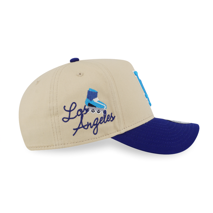 New Era หมวกรุ่น Los Angeles Dodgers City Side Patch 2-Tone Dark Royal Visor Vegas Gold 9FORTY A-Frame Cap