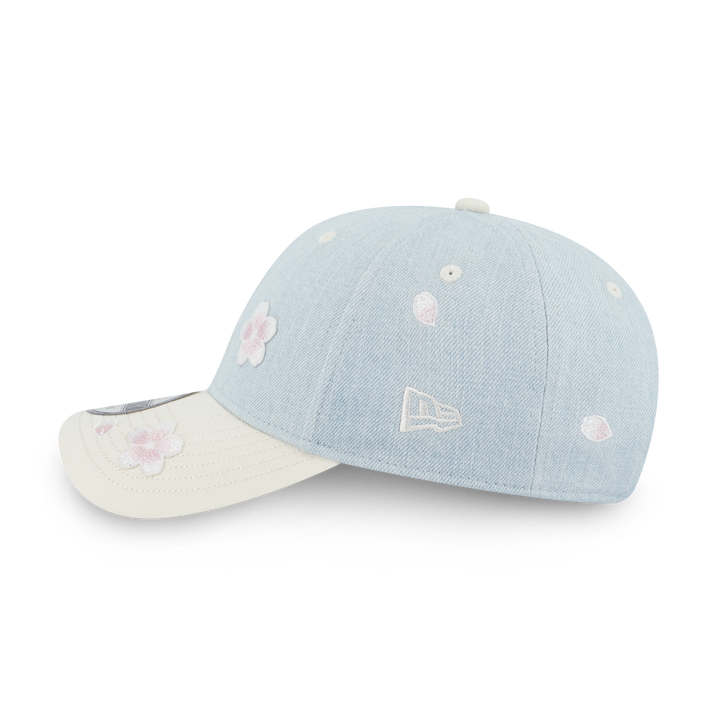 New Era หมวกรุ่น New York Yankees Floral 2-Tone Chrome White Visor Indigo Denim 9Forty Cap