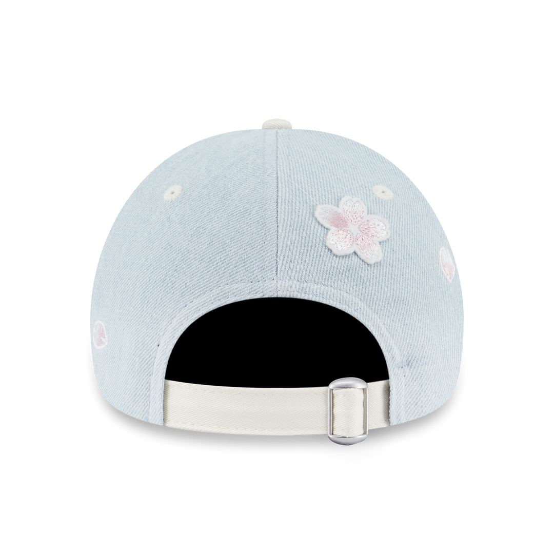 New Era หมวกรุ่น New York Yankees Floral 2-Tone Chrome White Visor Indigo Denim 9Forty Cap