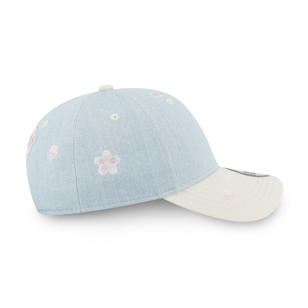 New Era หมวกรุ่น New York Yankees Floral 2-Tone Chrome White Visor Indigo Denim 9Forty Cap