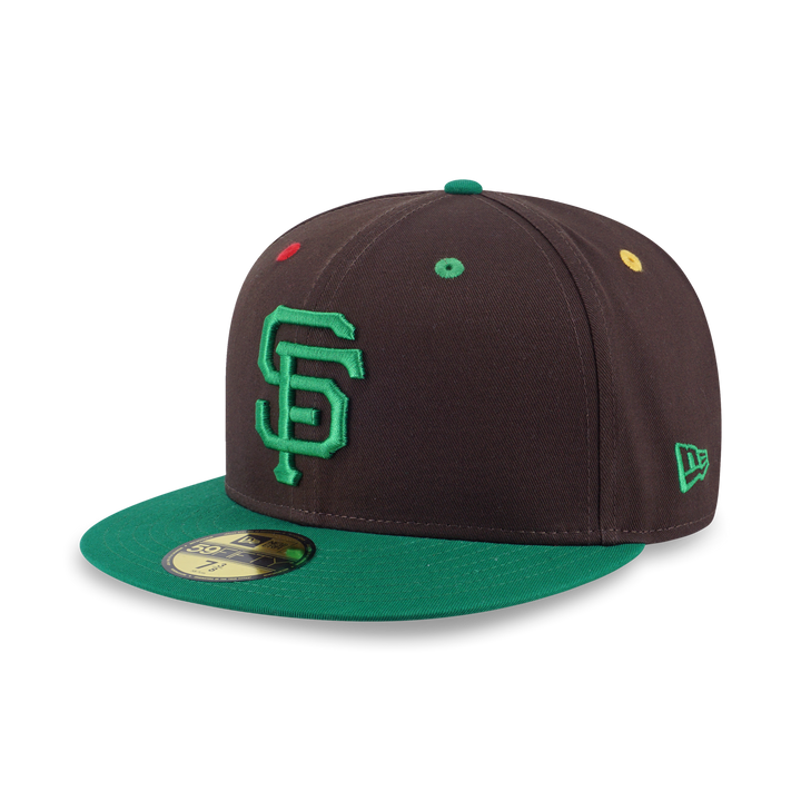 New Era หมวกรุ่น 59Fifty Pack - Smarties San Francisco Giants 2-Tone Kelly Green Visor Chocolate 59Fifty Cap