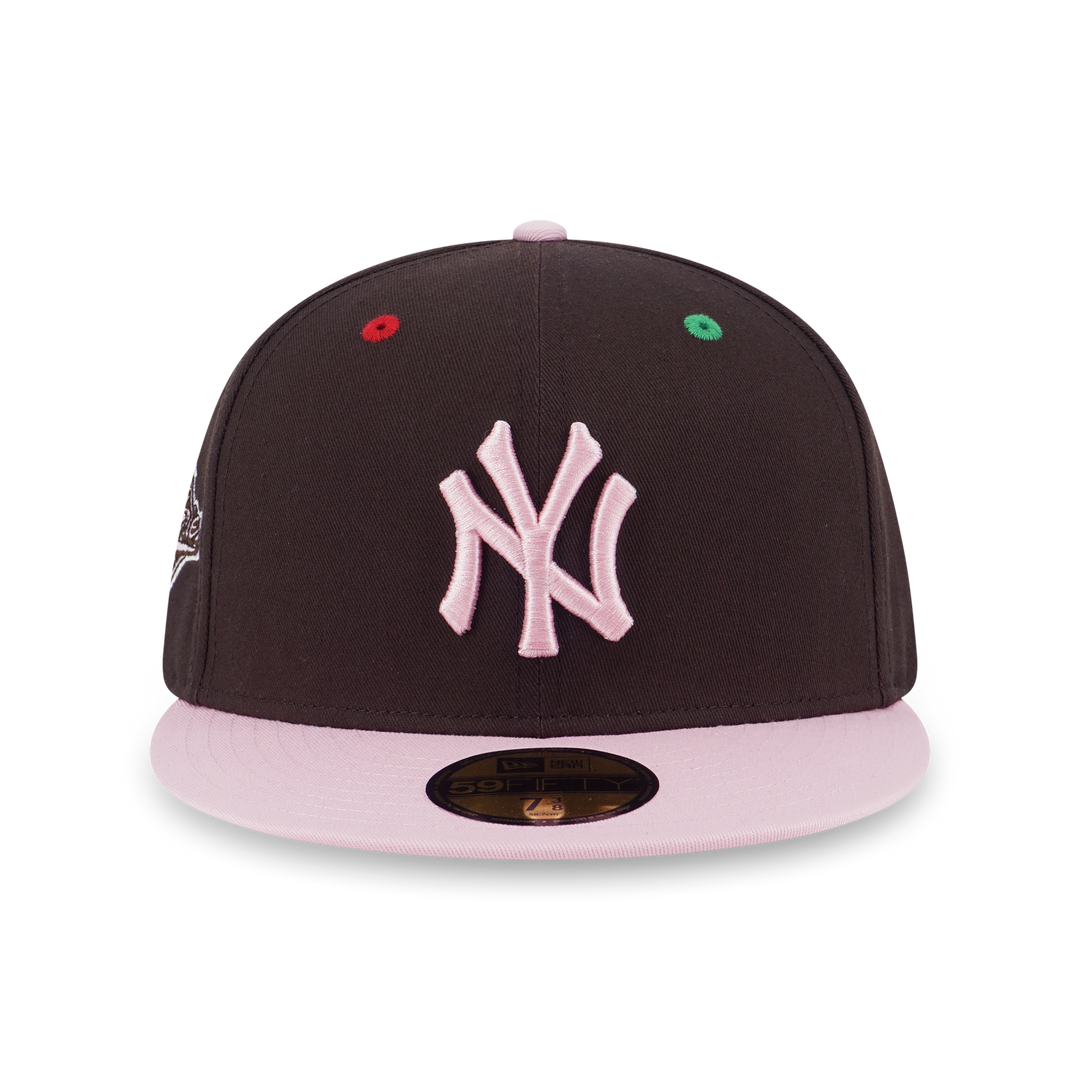 New Era หมวกรุ่น 59Fifty Pack - Smarties New York Yankees 2-Tone Soft Pink Visor Chocolate 59Fifty Cap