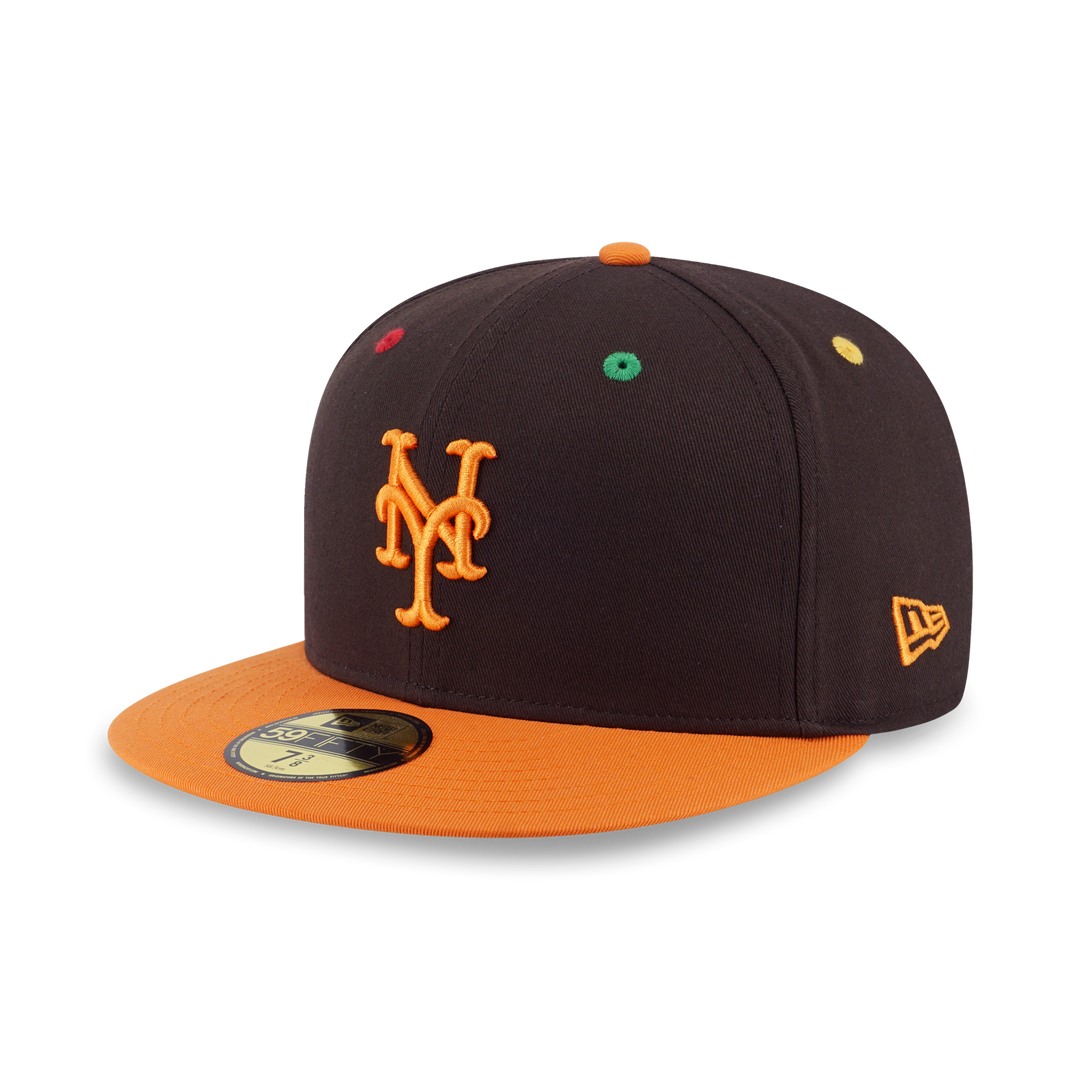 New Era หมวกรุ่น 59Fifty Pack - Smarties New York Mets 2-Tone Orange Popsicle Chocolate 59Fifty Cap