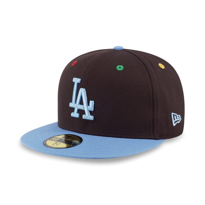 New Era หมวกรุ่น 59Fifty Pack - Smarties Los Angeles Dodgers Soft Blue Visor Chocolate 59Fifty Cap