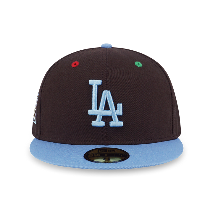 New Era หมวกรุ่น 59Fifty Pack - Smarties Los Angeles Dodgers Soft Blue Visor Chocolate 59Fifty Cap