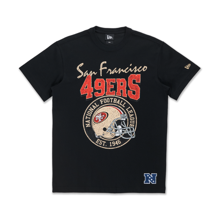 New Era เสื้อยืดแขนสั้นรุ่น San Francisco 49ers NFL Helmet Black Short Sleeve T-Shirt