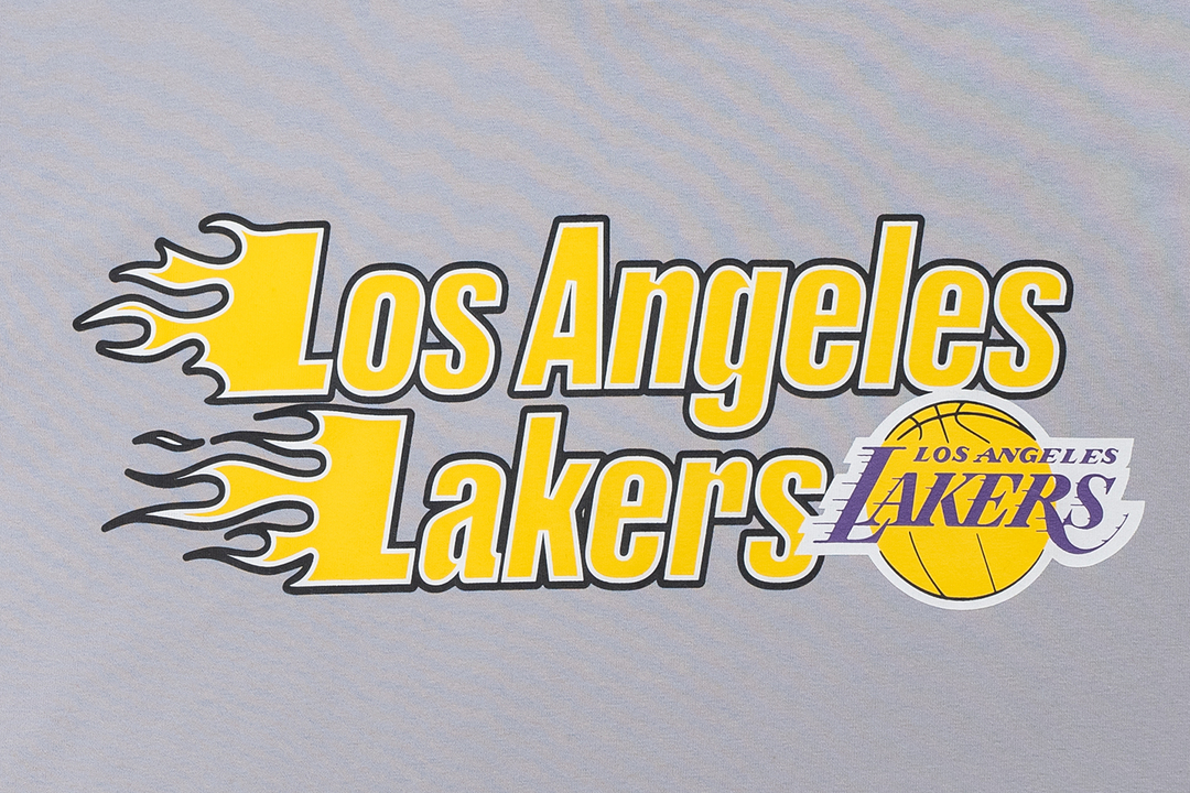 New Era เสื้อยืดแขนสั้นรุ่น Los Angeles Lakers NBA Flame Dolphin Gray Short Sleeve T-Shirt